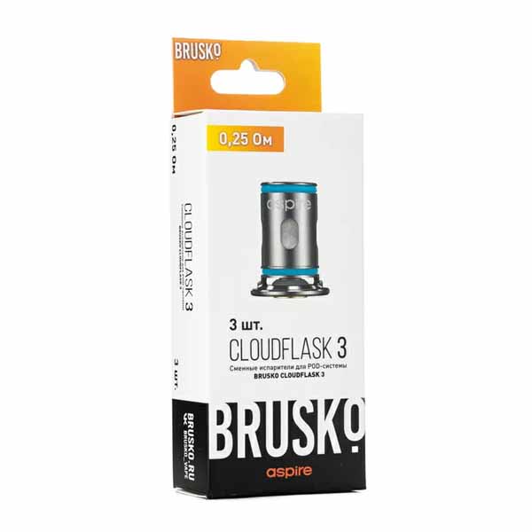 Испаритель для электронной системы Brusko Cloudflask 3 (0,25ohm, 3шт)