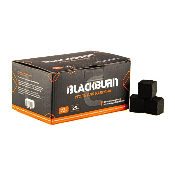 Уголь для кальяна кокосовый Black Burn 25мм, 72шт, 1кг