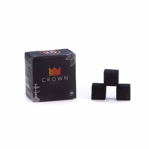 Уголь для кальяна кокосовый Crown 25мм, 18шт, 250г