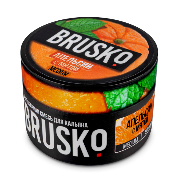 Бестабачная смесь Brusko Medium Апельсин с мятой, 50г_2